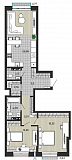 Планировка: 2-комнатная · 85,72 м², Дом на Салтыкова-Щедрина